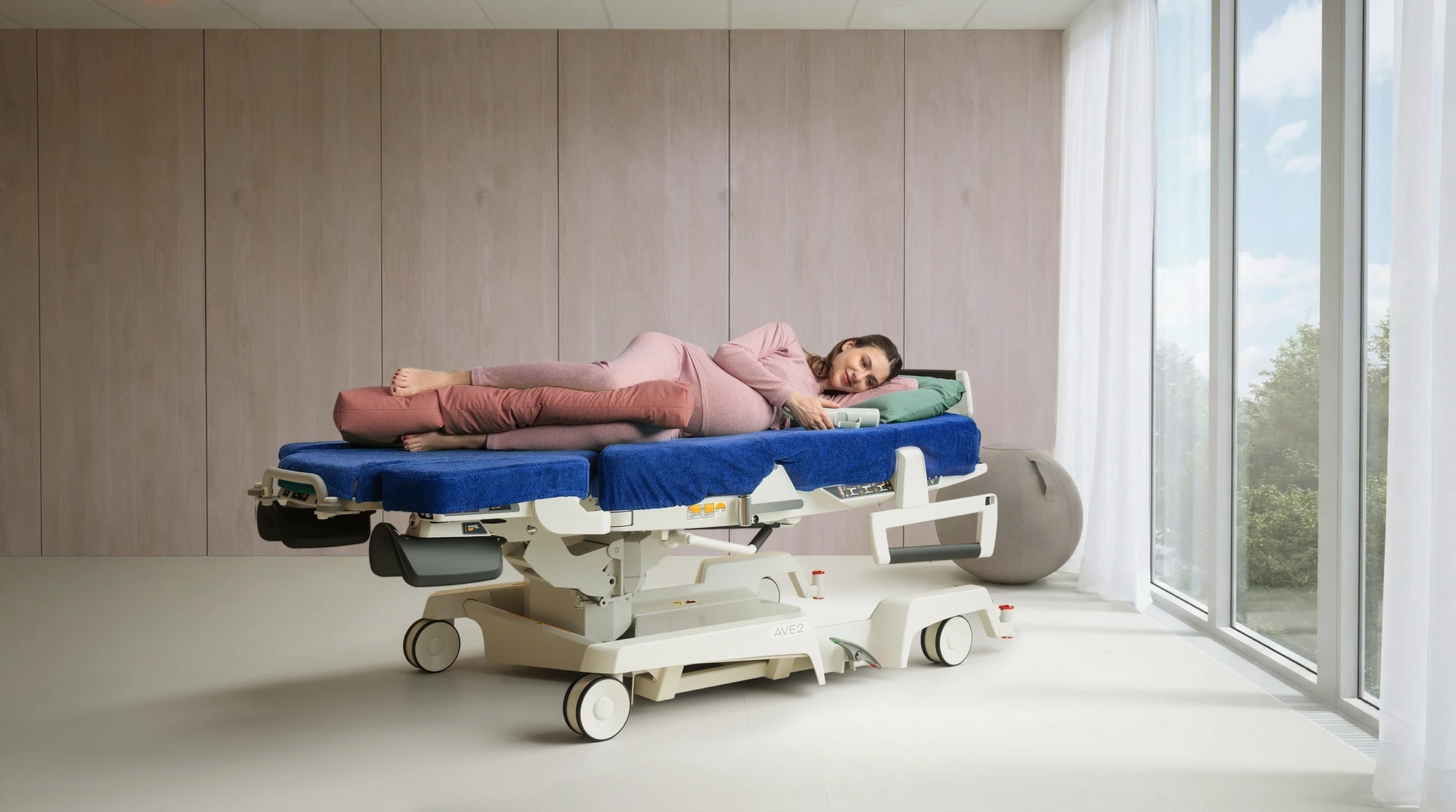 Vibwife AVE2 side-lying position render